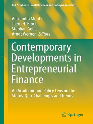cover image of Contemporary Developments in Entrepreneurial Finance